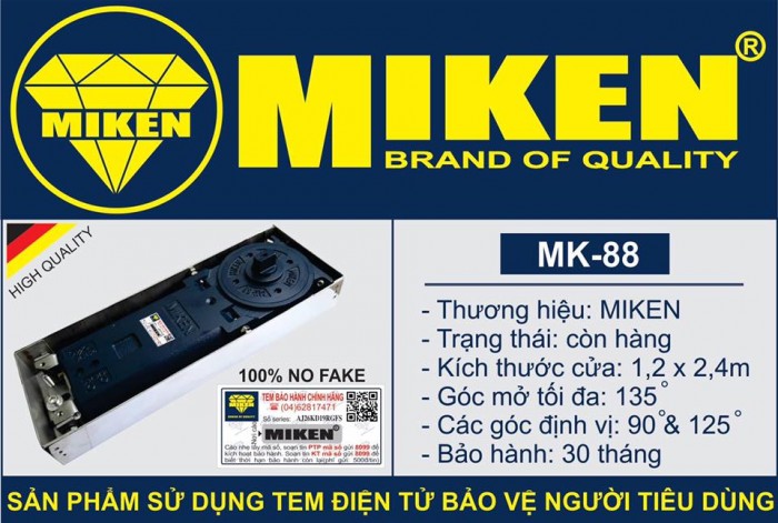 Bản lề sàn Miken mã MK-88