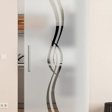 Cửa kính phun cát theo họa tiết