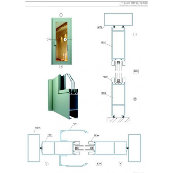 Dòng cửa nhôm lò xo Xingfa P100A